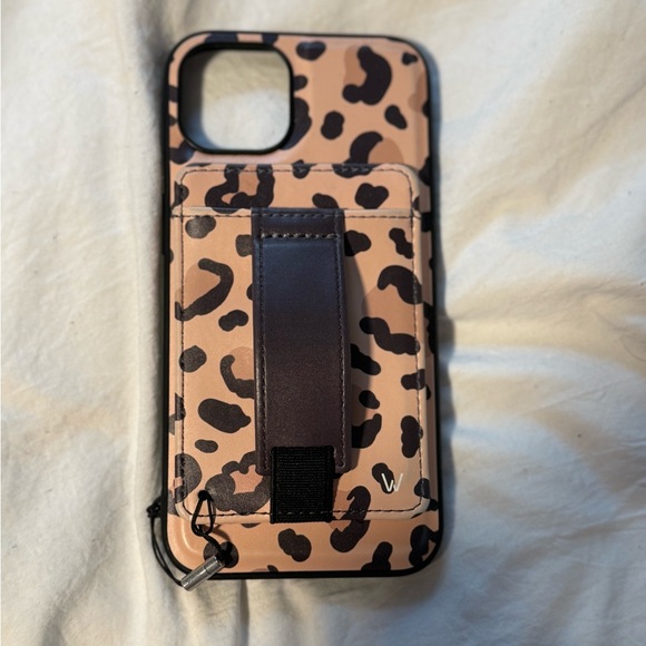 Brown and Black Leopard Print iPhone Case with Kickstand - Picture 1 of 2